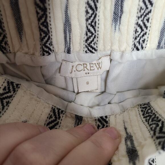 J. Crew Factory Cream & Black Aztec Print Mini Skirt Size 8 - Picture 6 of 11